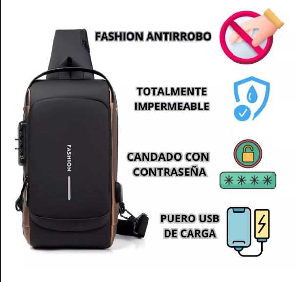 🎒 BOLSO ANTIRROBO IMPERMEABLE DEFENDBAG™🔒💧