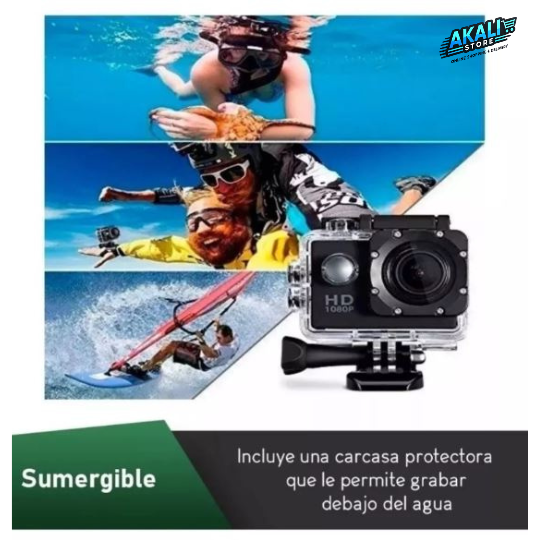 📸🌊 CÁMARA DEPORTIVA SUMERGIBLE FULL HD CREAME AQUAPRO 10™ 📸 🏞️