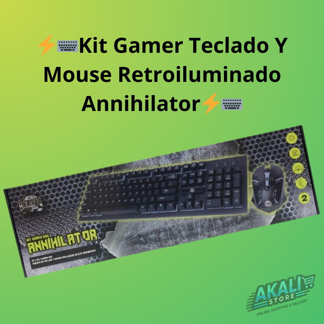 Akali Store™🔥🎮Kit Gamer Teclado Y Mouse Retroiluminado Annihilator🎮🔥