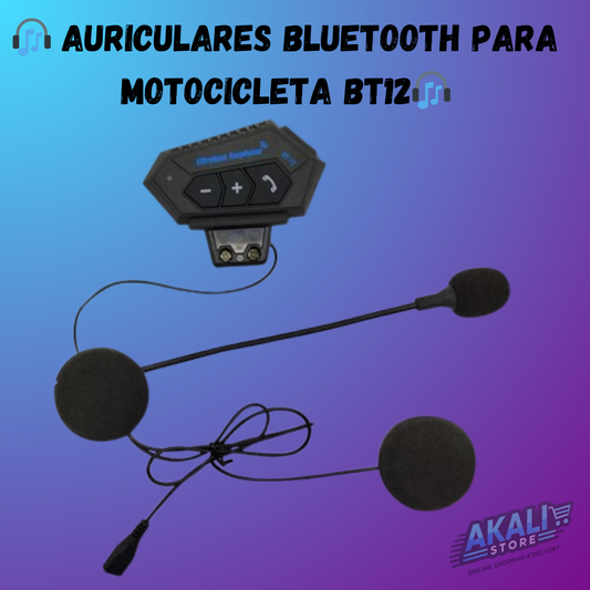 Akali Store™🏍️🎧 Auriculares Bluetooth para Motocicleta BT12🎧🏍️