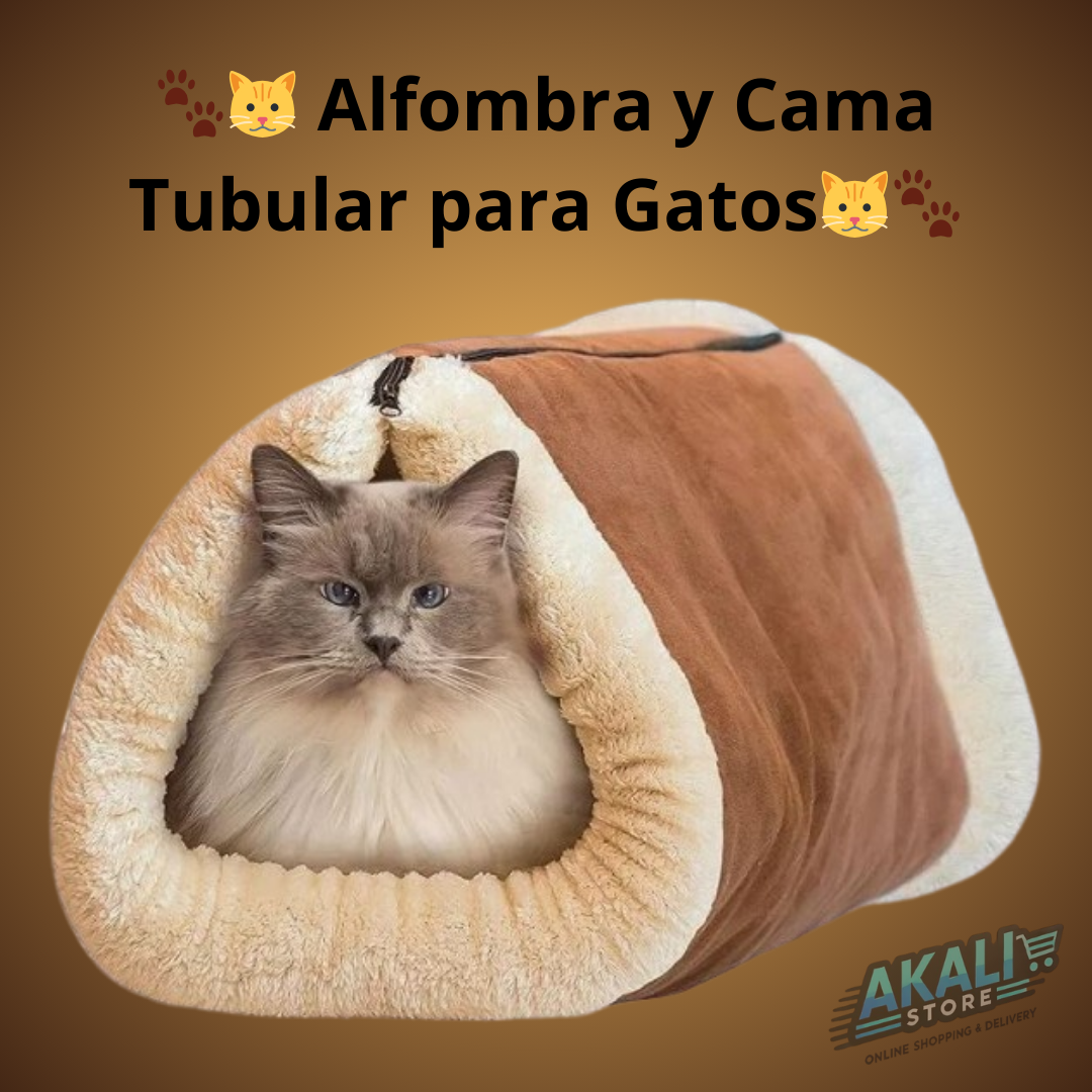 Akali Store™🐾🐱 Alfombra y Cama Tubular para Gatos🐱🐾