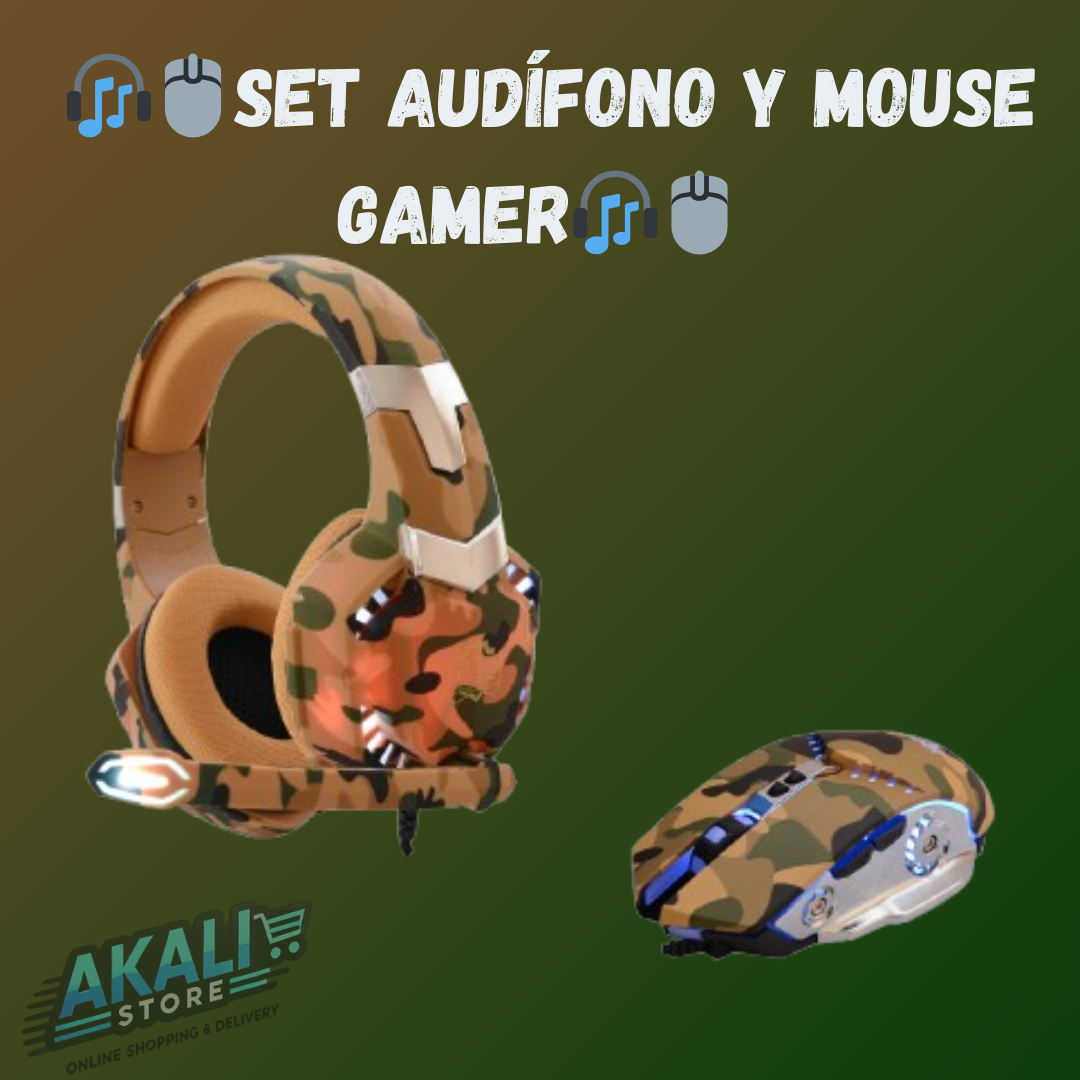 Akali Store™🎧🖱️Kit Dgx Ballistic Set Mouse y Audífono🎧🖱️