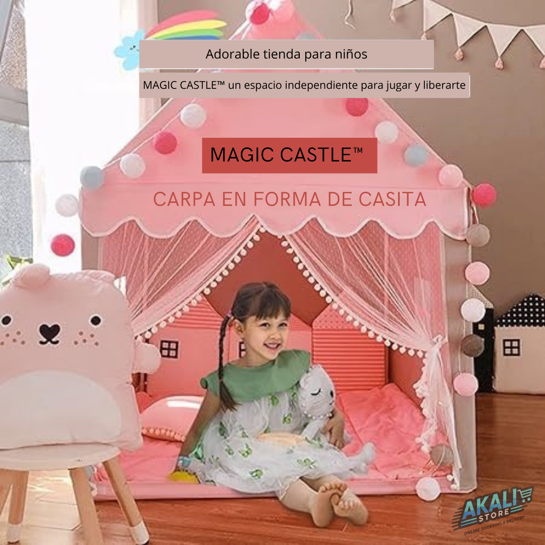 🏰👸CARPA PORTÁTIL EN FORMA DE CASITA MAGIC CASTLE™ 🏰✨