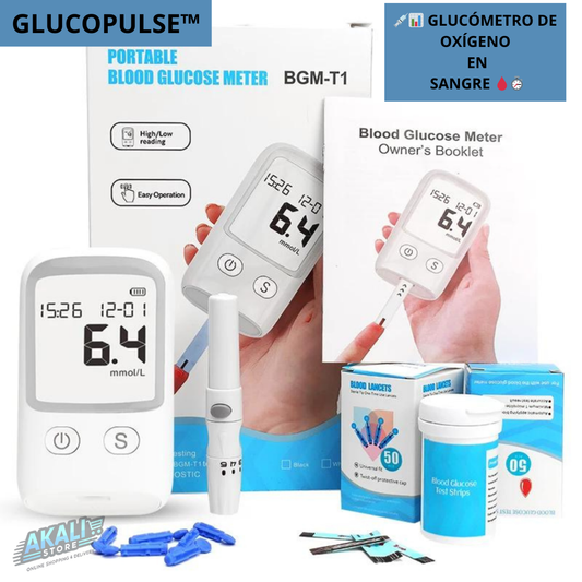 💉📊 GLUCÓMETRO DE OXÍGENO EN SANGRE GLUCOPULSE™🩸⏱️