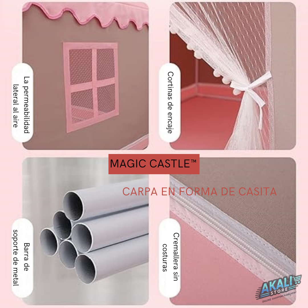 🏰👸CARPA PORTÁTIL EN FORMA DE CASITA MAGIC CASTLE™ 🏰✨