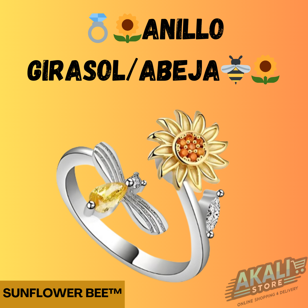 🐝ANILLO DE GIRASOL/ABEJA SUNFLOWER BEE™🌻