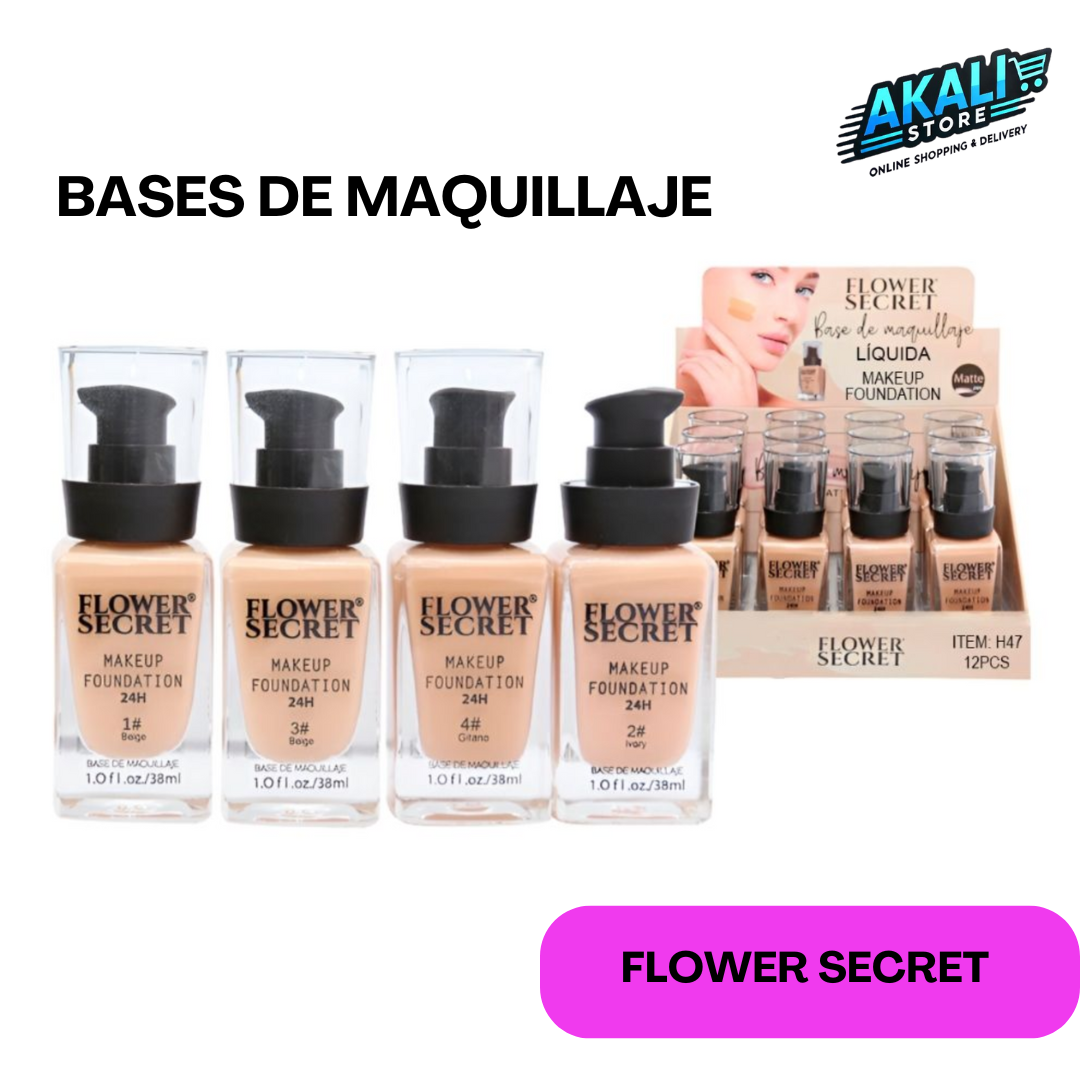 💄2 BASES DE MAQUILLAJE LÍQUIDA FLOWER SECRET🌸