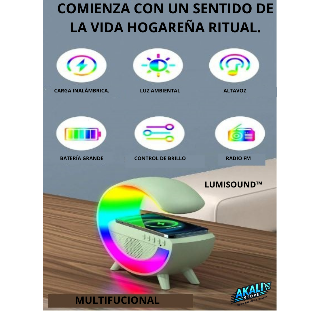 🎶LÁMPARA DE MESA Y PARLANTE RGB LUMISOUND™🎶